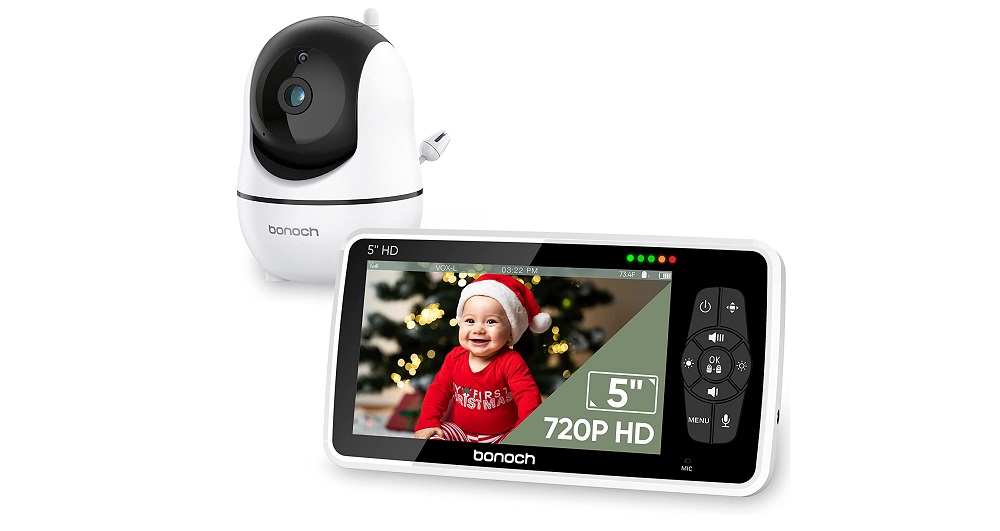 Best 2023 bonoch Baby Monitor with Camera and Audio, 5" 720P HD Parent unit